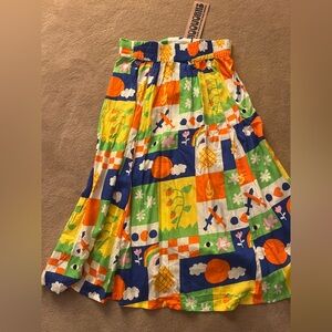 NWT nooworks slip skirt linen gentilhomme size small